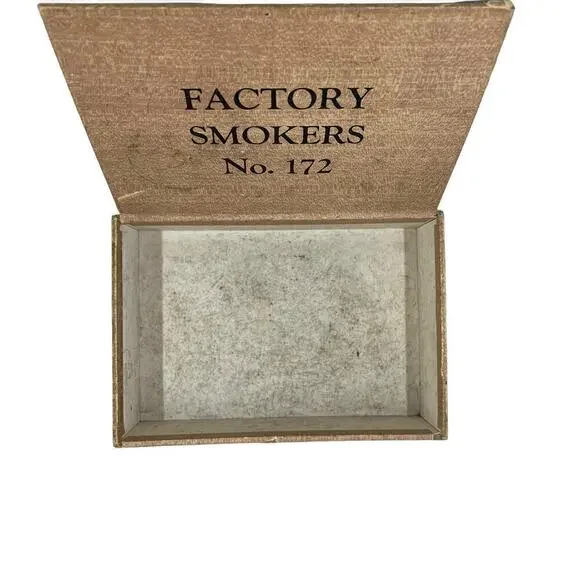 Vintage Factory Smokers No. 172 Cigar Box 1970s - Picture 6 of 10